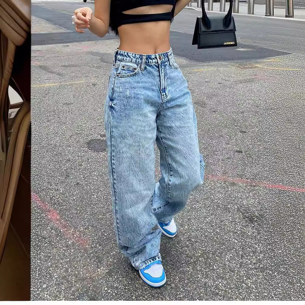 Damen weite High-Waist Jeans mit modernem Schnitt Heidi-Mode - Image 4