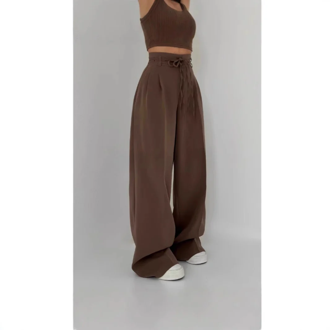 Damen Weite Hochbund-Hose mit raffinierter Drapierung Heidi-Mode - Image 2