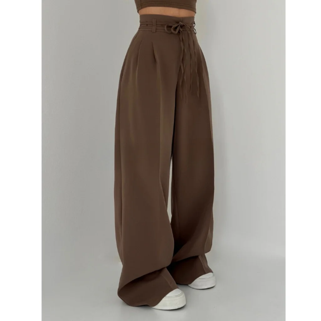 Damen Weite Hochbund-Hose mit raffinierter Drapierung Heidi-Mode - Image 6