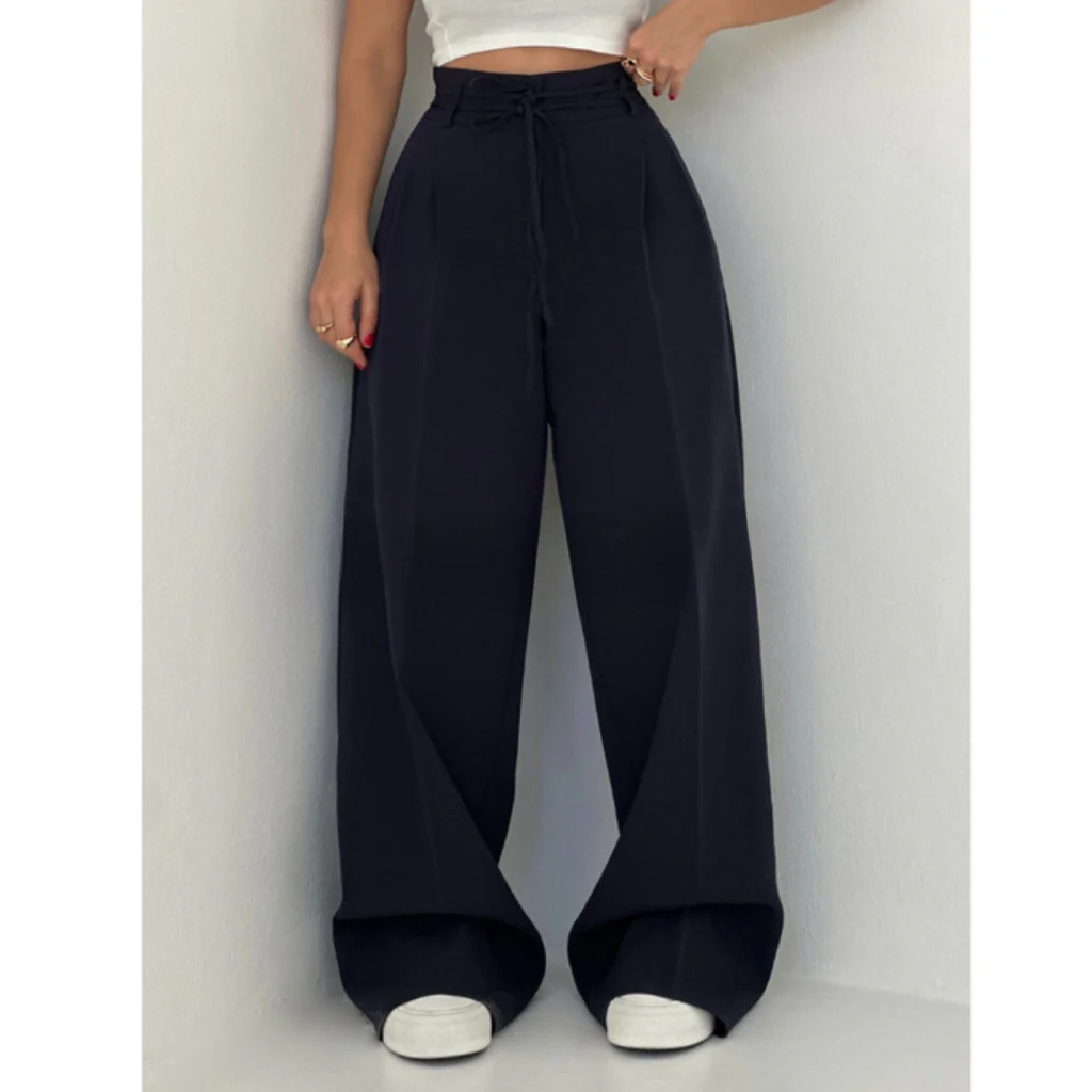 Damen Weite Hochbund-Hose mit raffinierter Drapierung Heidi-Mode - Image 7