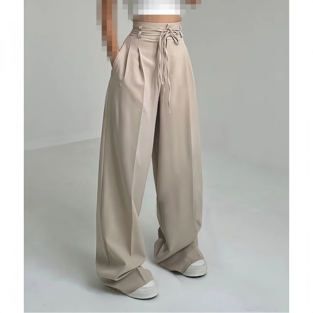 Damen Weite Hochbund-Hose mit raffinierter Drapierung Heidi-Mode - Image 9