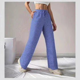 Damen Weite Karohose mit Elastischem Bund und Schickem Schnitt Heidi-Mode - Image 3