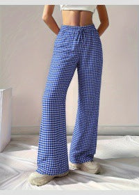 Damen Weite Karohose mit Elastischem Bund und Schickem Schnitt Heidi-Mode - Image 6