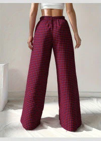 Damen Weite Karohose mit Elastischem Bund und Schickem Schnitt Heidi-Mode - Image 9