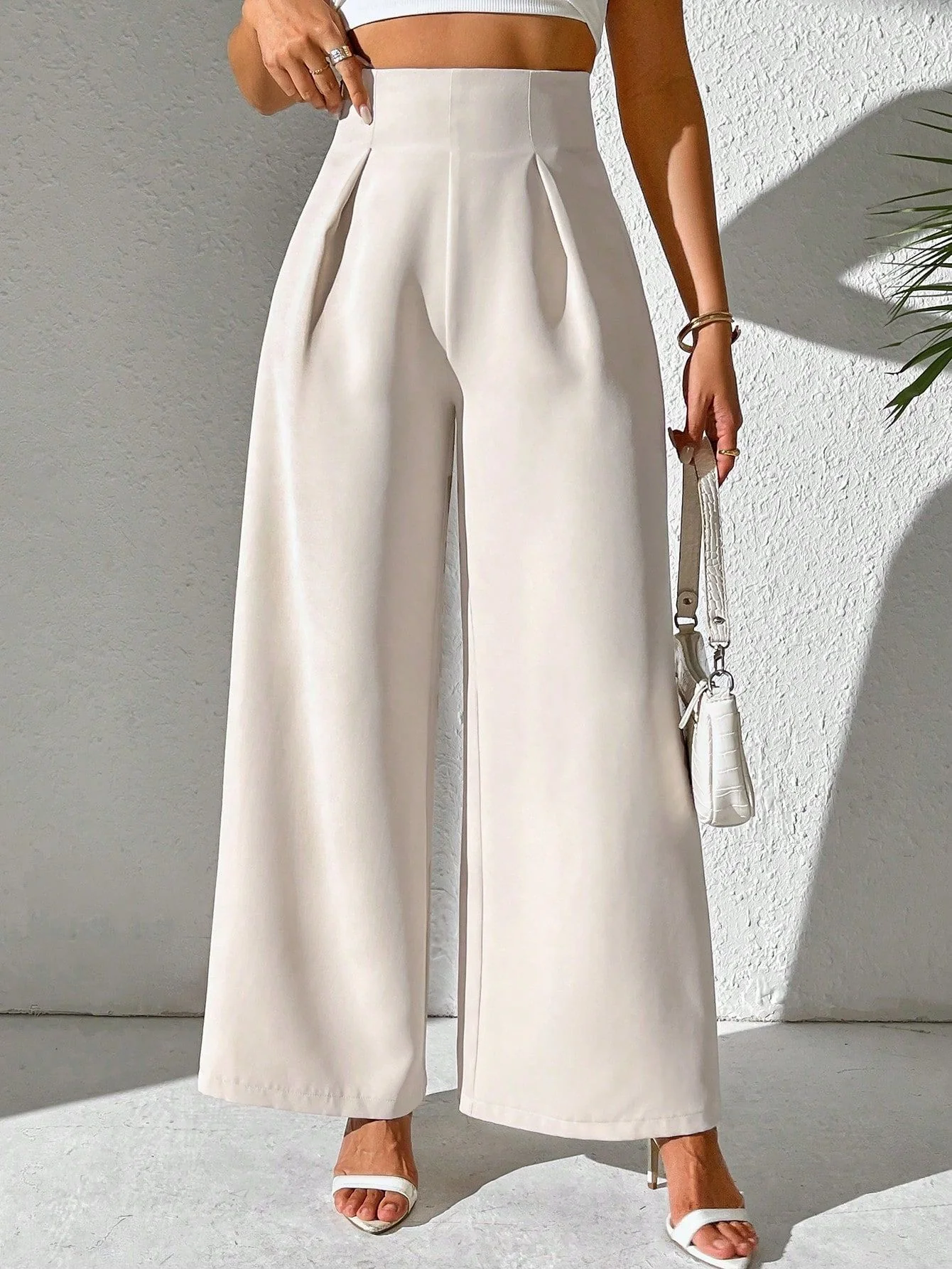 Damen Weite Palazzo-Hose mit elegantem Schnitt und hohen Taillenbund Heidi-Mode - Image 9