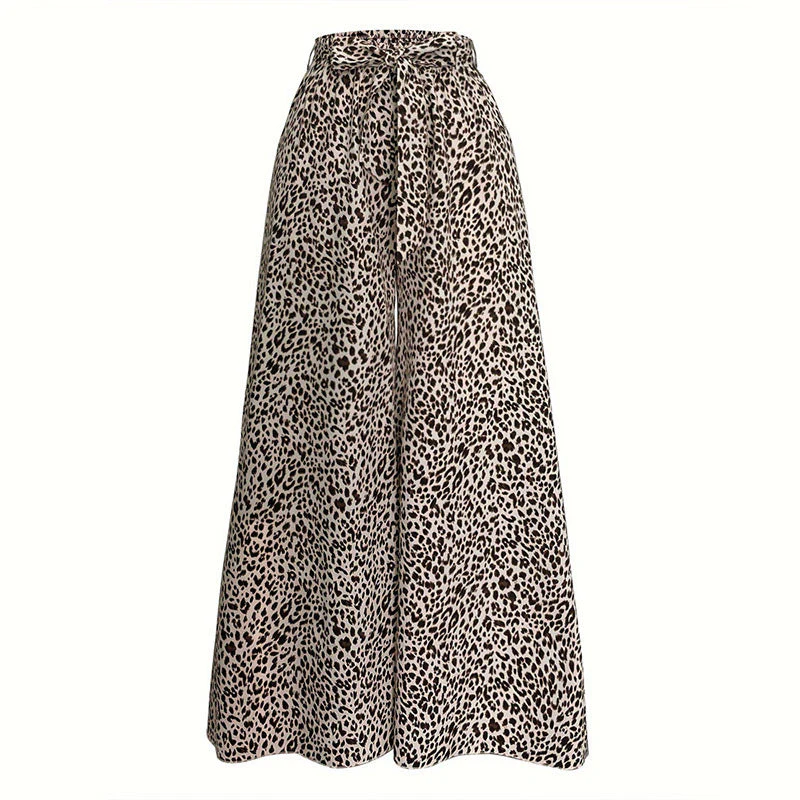 Damen Weite Palazzo-Hose mit Stylishm Leopardenmuster Heidi-Mode - Image 6