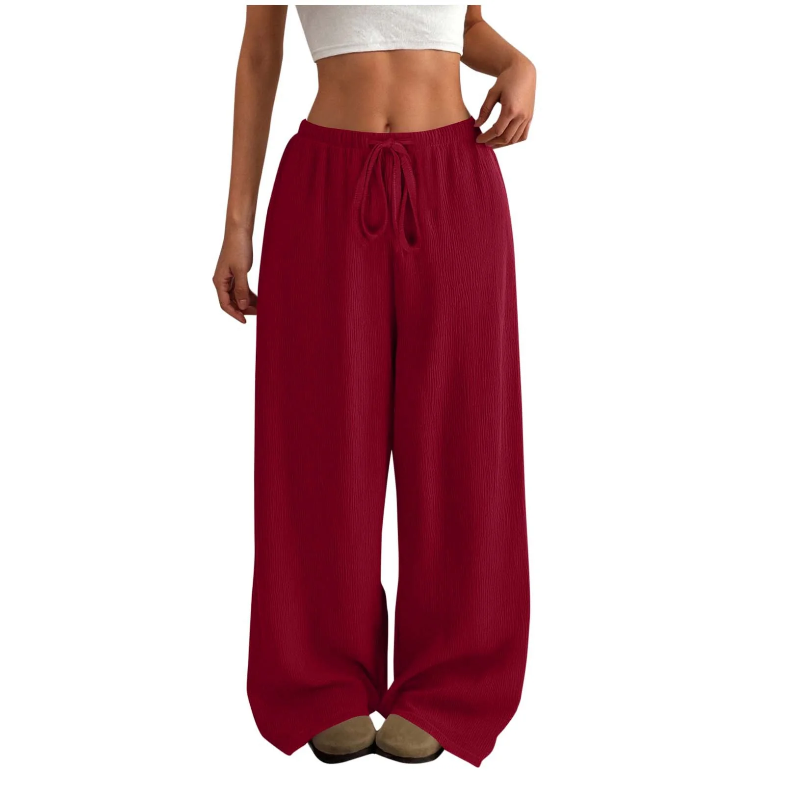 Damen Weite Sommerhose aus leichtem Stoff mit Gummizug Heidi-Mode - Image 5