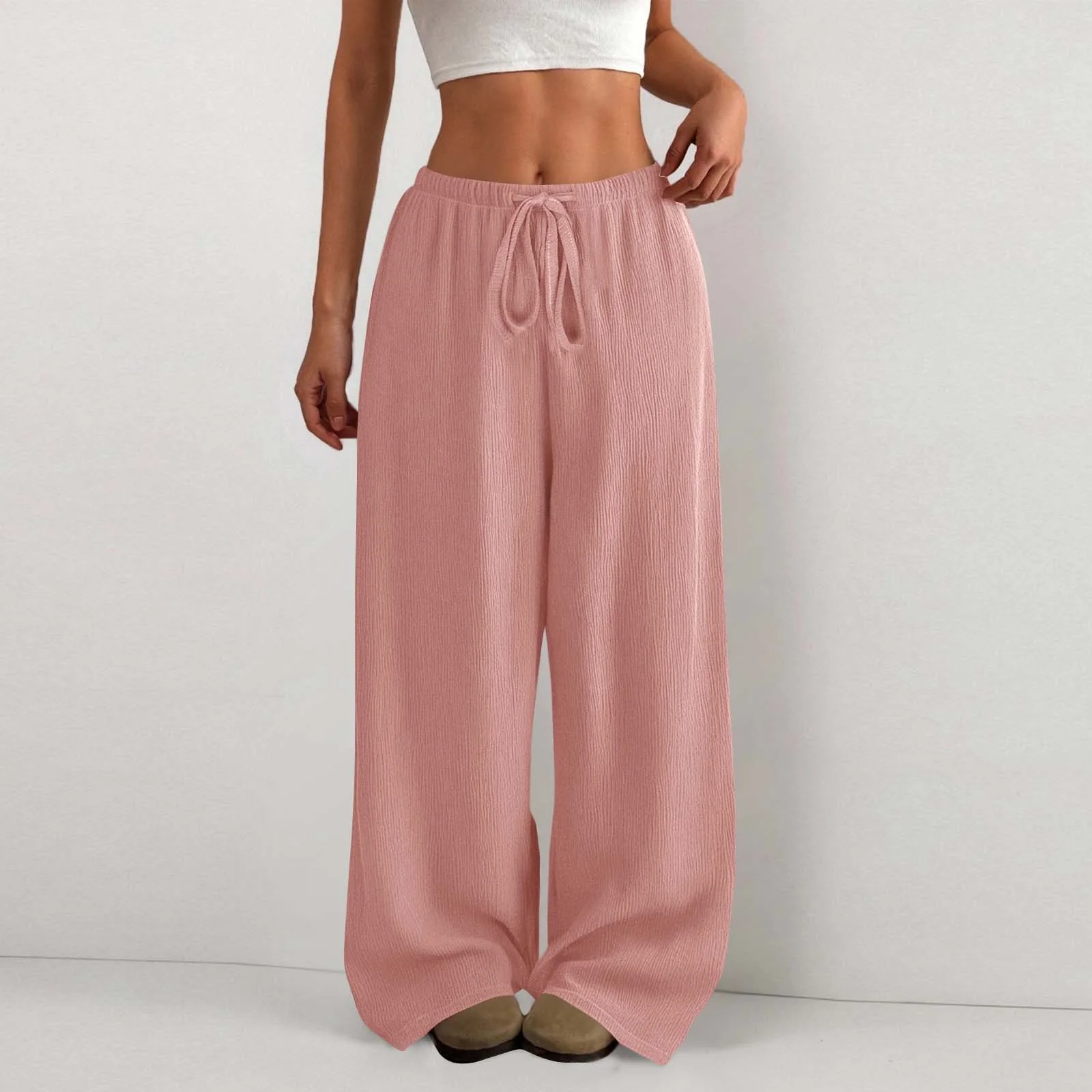 Damen Weite Sommerhose aus leichtem Stoff mit Gummizug Heidi-Mode - Image 7
