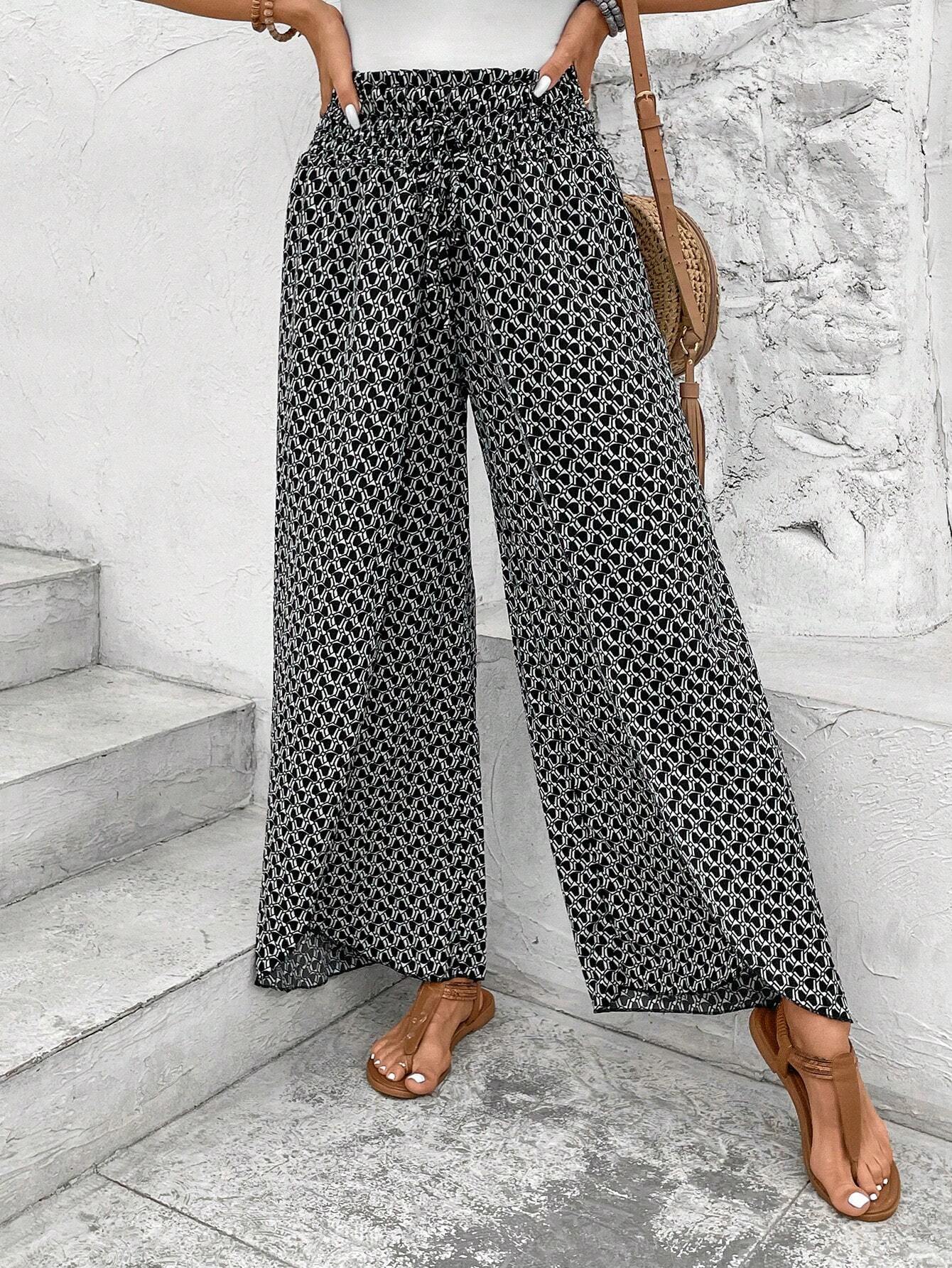 Damen Weite Sommerhose mit Elastischem Bund und Floralem Design Heidi-Mode - Image 7