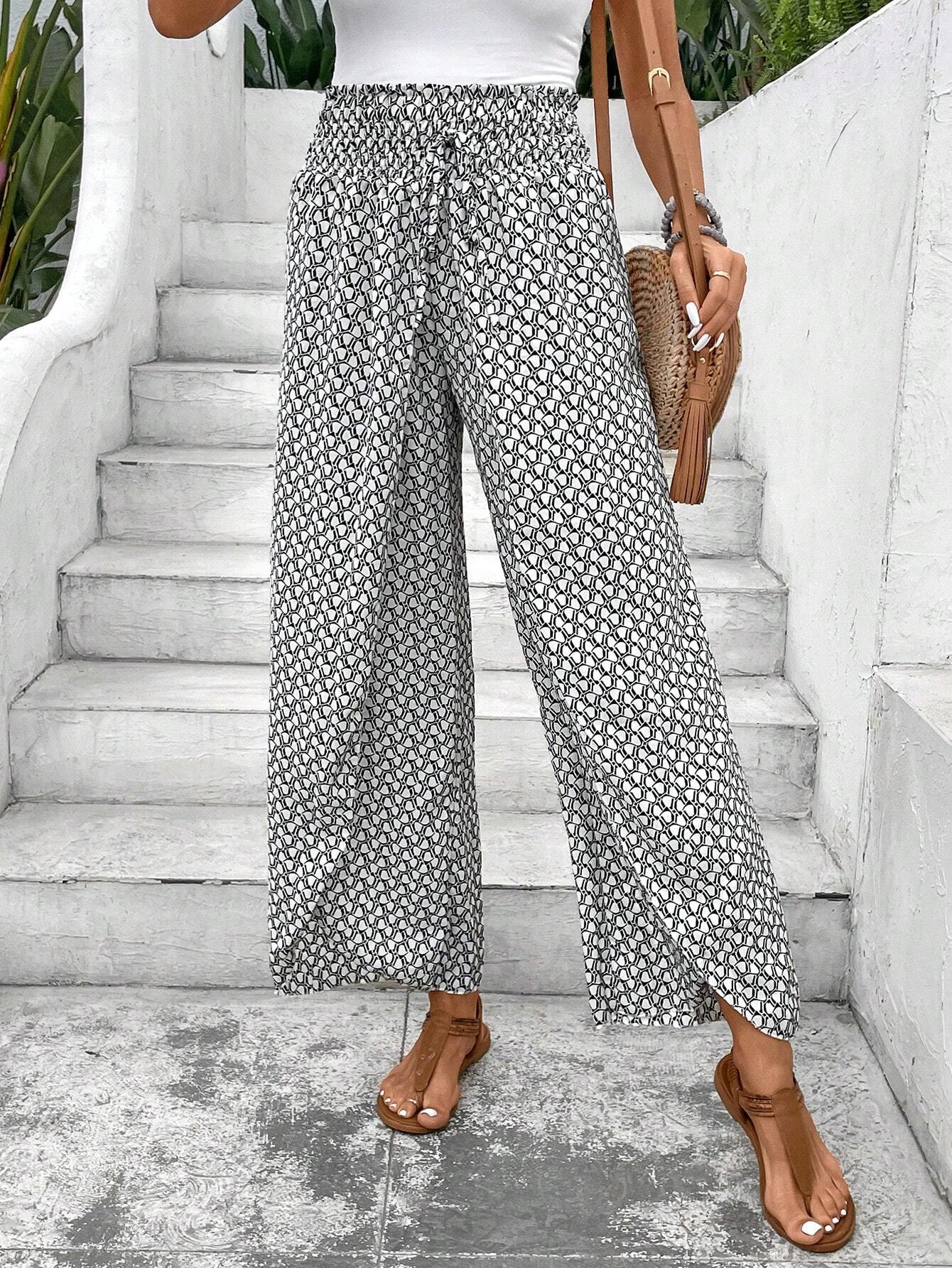 Damen Weite Sommerhose mit Elastischem Bund und Floralem Design Heidi-Mode - Image 8