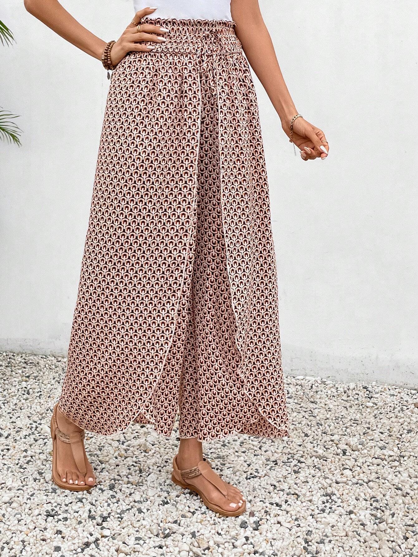 Damen Weite Sommerhose mit Elastischem Bund und Floralem Design Heidi-Mode - Image 9