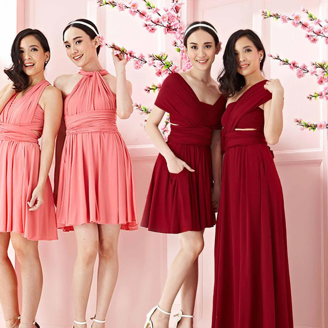 Damen Wickelkleid mit Eleganter Raffung und Tiefem V-Ausschnitt Heidi-Mode - Image 3