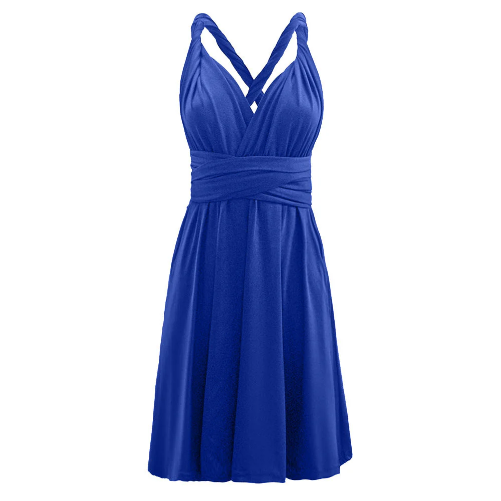 Damen Wickelkleid mit Eleganter Raffung und Tiefem V-Ausschnitt Heidi-Mode - Image 9