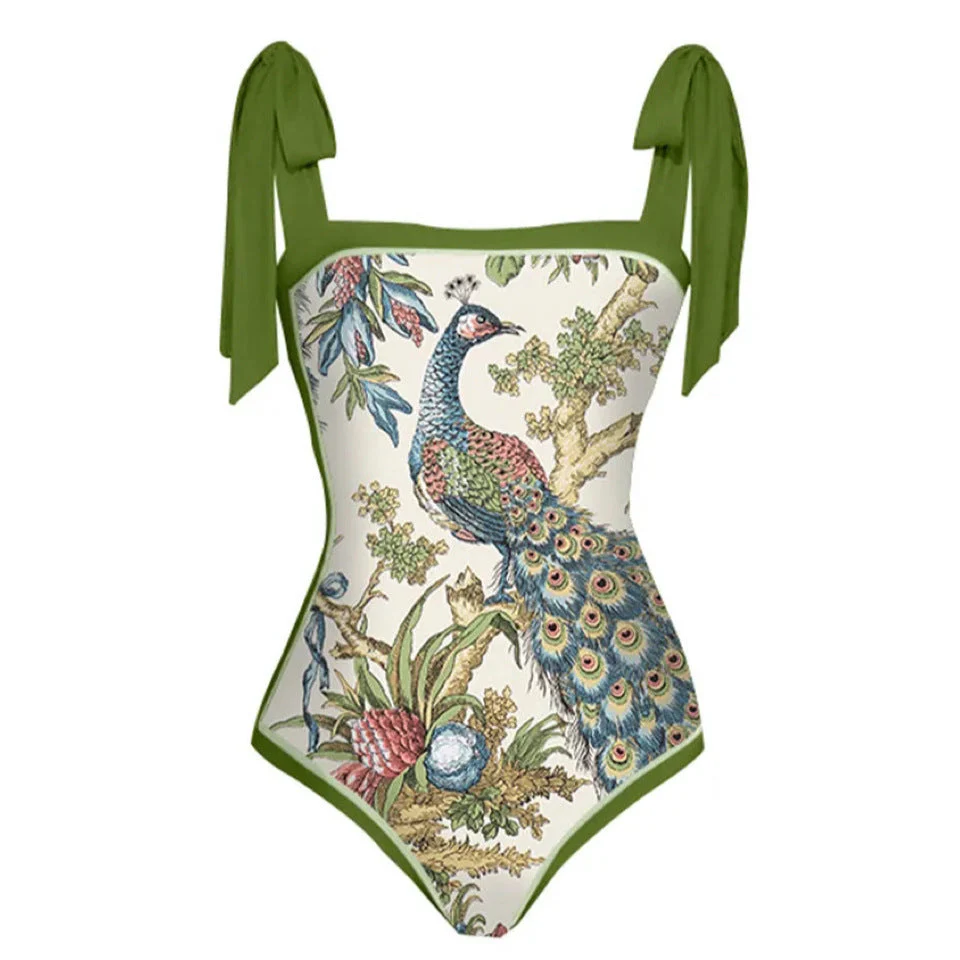 Damen Wickelrock mit Floralen Motiven und Eleganter Schleifen-Applikation Heidi-Mode - Image 4