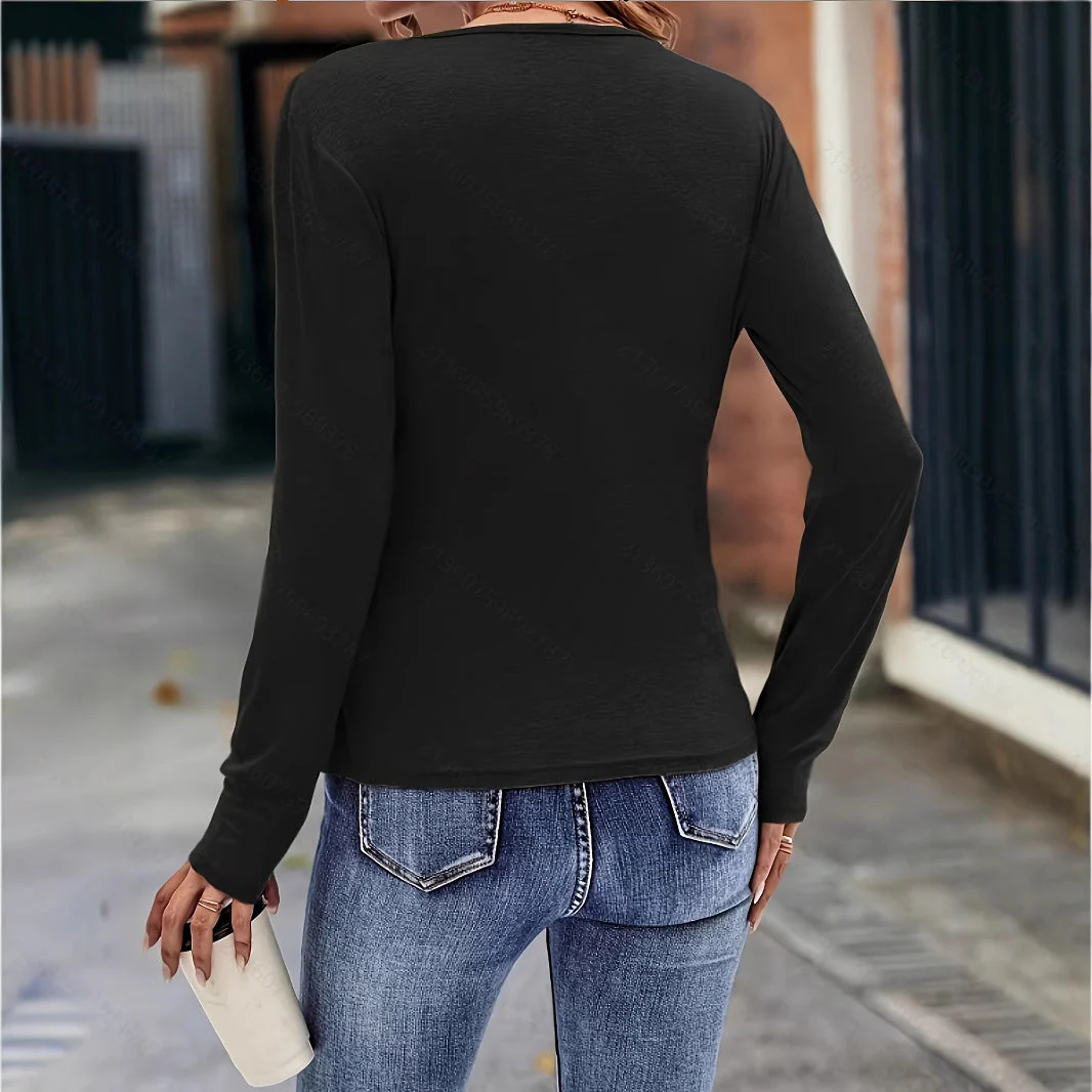 Damen Wickelshirt mit Figurformendem Design und V-Ausschnitt Heidi-Mode - Image 4
