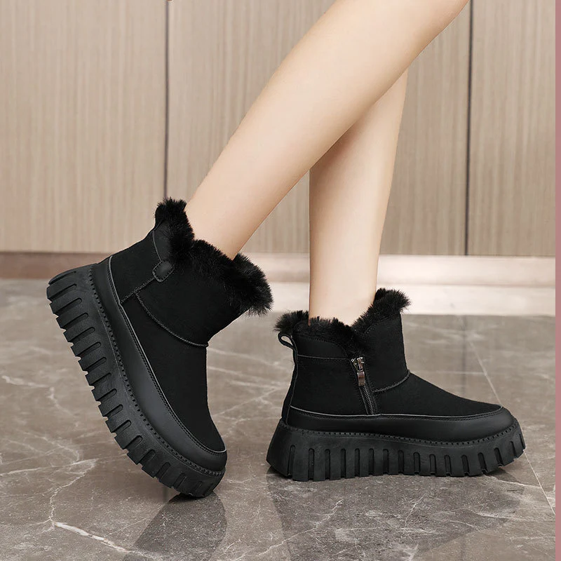 Damen Winter boots mit warmem Kunstfell und rutschfester Sohle Heidi Mode - Image 4