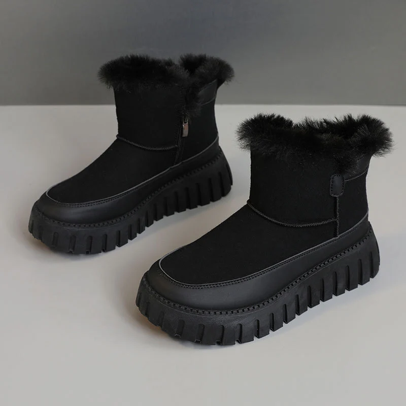 Damen Winter boots mit warmem Kunstfell und rutschfester Sohle Heidi Mode - Image 6