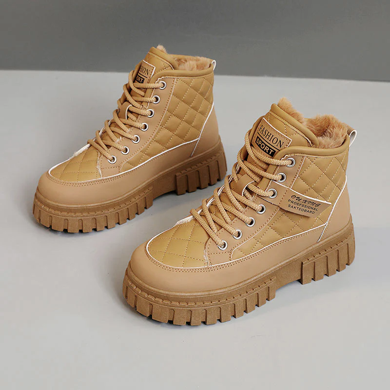 Damen Winterliche High-Top Boots mit kuscheligem Innenfutter und rutschfester Sohle Heidi Mode - Image 2
