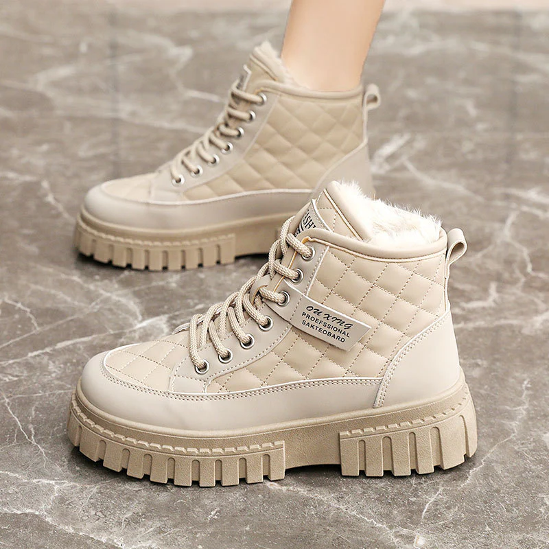 Damen Winterliche High-Top Boots mit kuscheligem Innenfutter und rutschfester Sohle Heidi Mode - Image 3