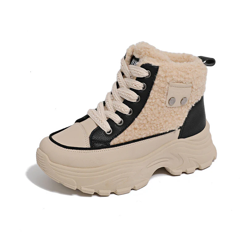 Damen Winterliche High-Top Sneaker mit kuscheligem Fleece-Futter und rutschfester Sohle Heidi Mode - Image 7