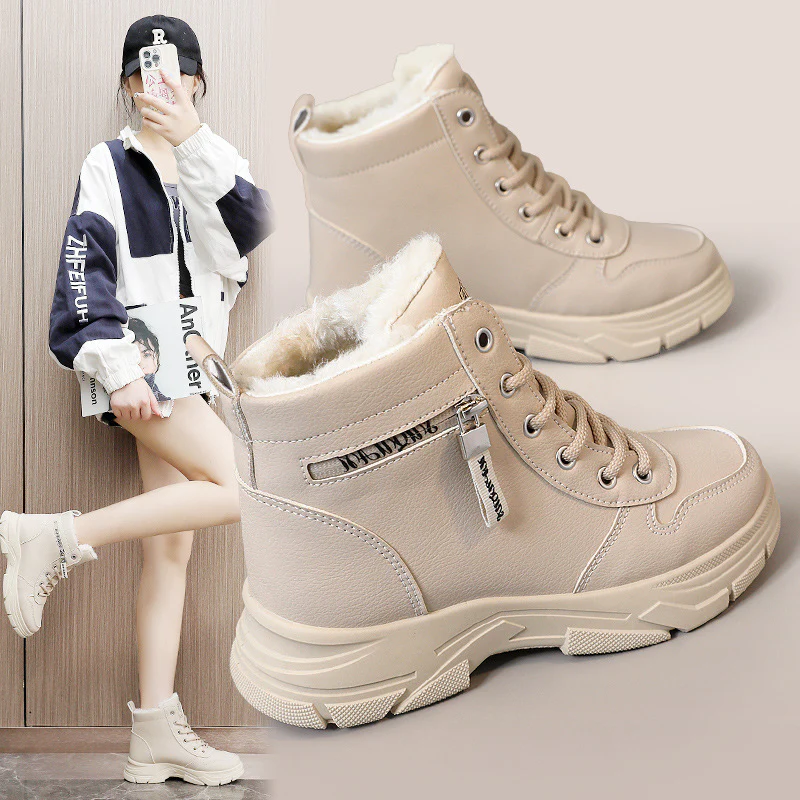 Damen Winterliche High-Top Sneaker mit kuscheligem Innenfutter Heidi Mode - Image 3