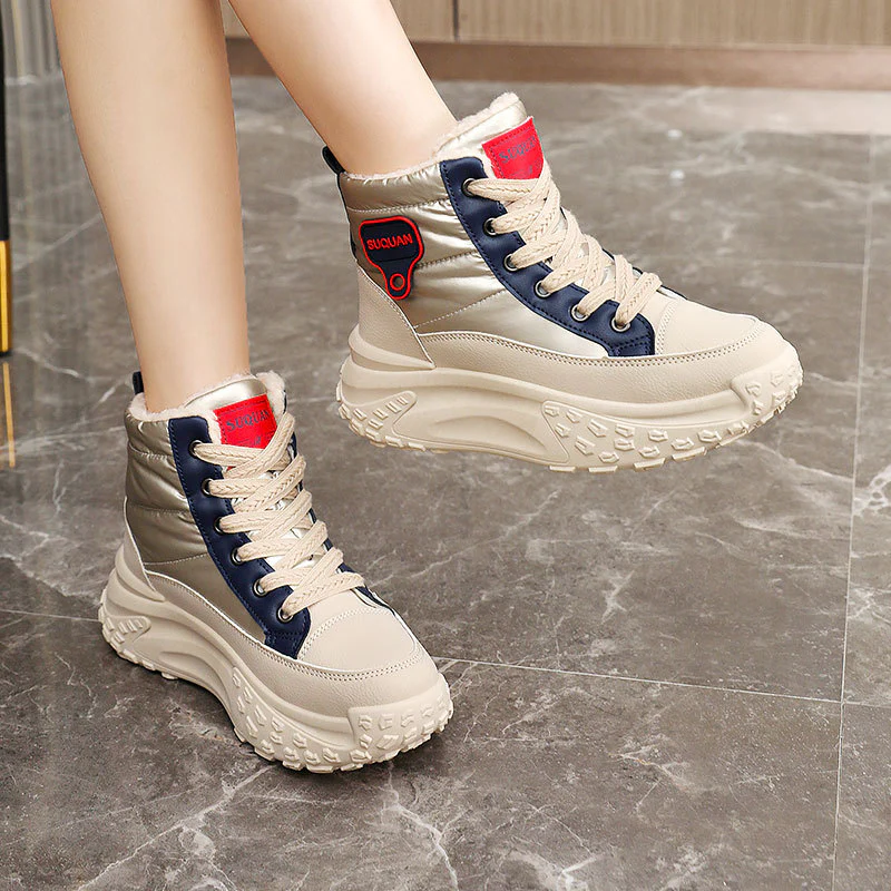 Damen Winterliche High-Top Sneaker mit kuscheligem Innenfutter und robustem Sohlenprofil Heidi Mode - Image 2