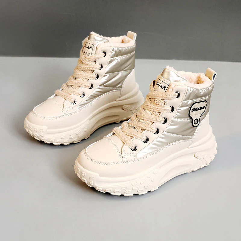 Damen Winterliche High-Top Sneaker mit kuscheligem Innenfutter und robustem Sohlenprofil Heidi Mode - Image 3