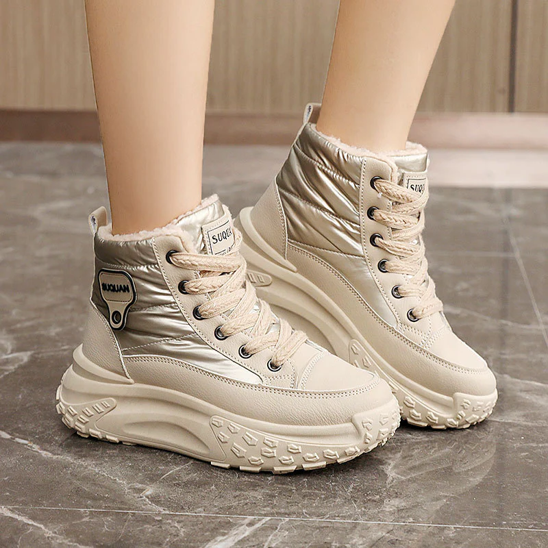 Damen Winterliche High-Top Sneaker mit kuscheligem Innenfutter und robustem Sohlenprofil Heidi Mode - Image 4