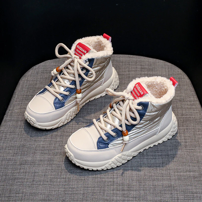 Damen Winterliche High-Top Sneaker mit schützender Fleece-Innenausstattung Heidi Mode