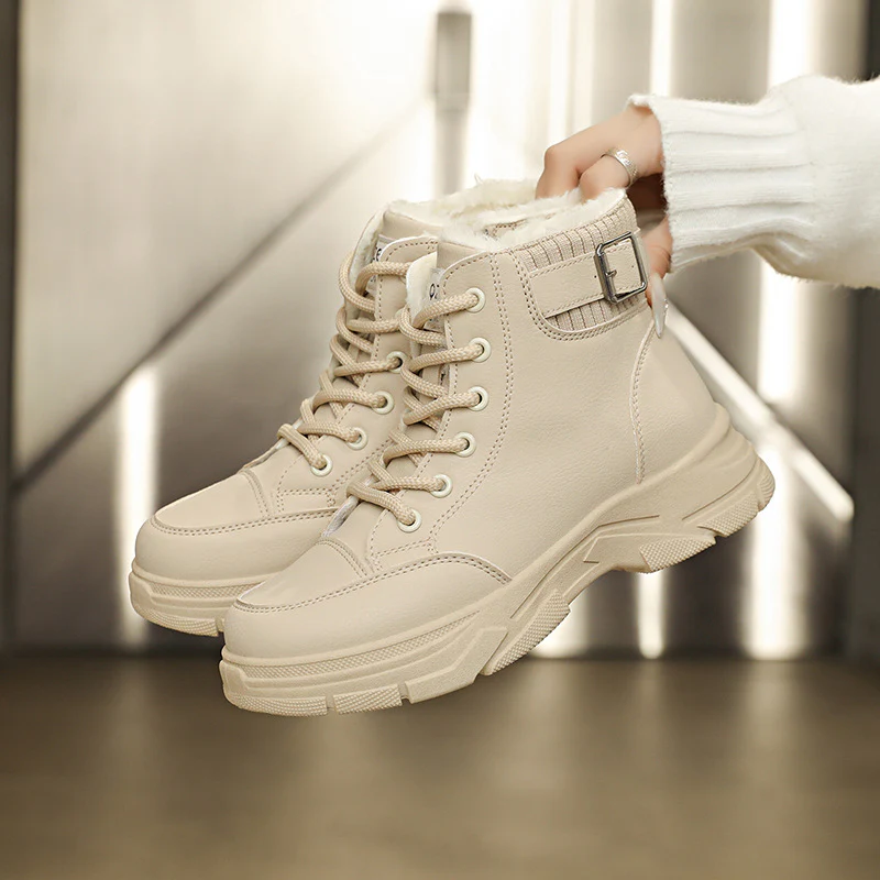 Damen Winterliche High-Top Sneaker mit weichem Fleece-Futter Heidi Mode - Image 2