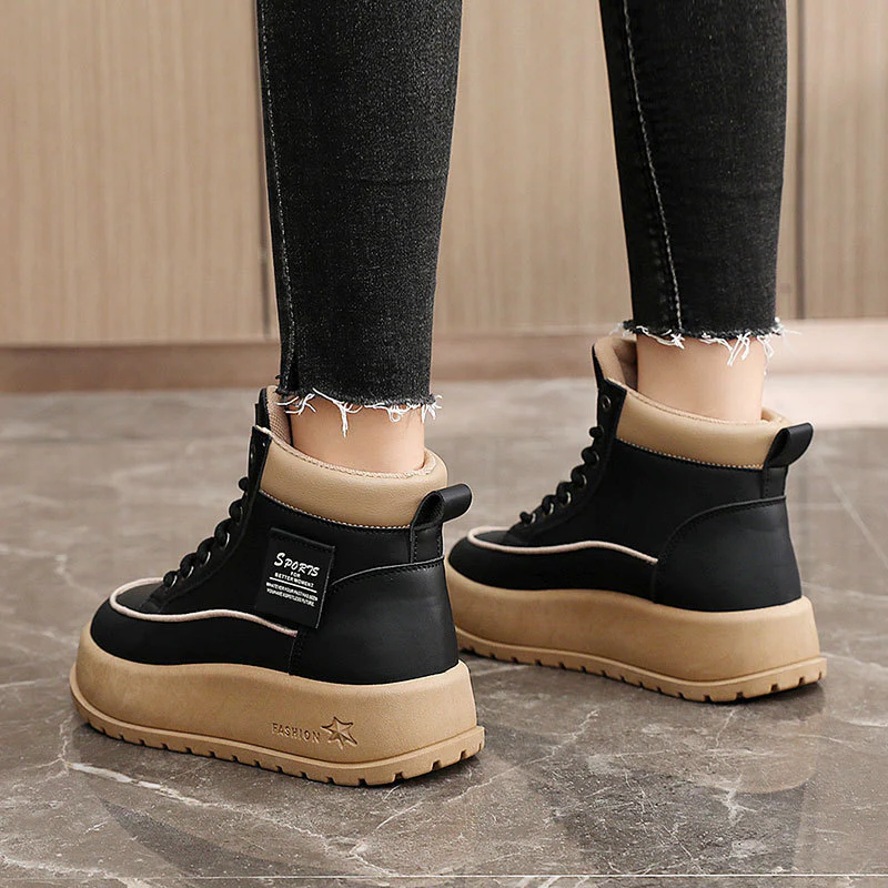 Damen Winterliche High-Top Sneakers mit dämpfender Laufsohle und robustem Profil Heidi Mode - Image 4