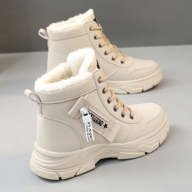 Damen Winterliche High-Top Sneakers mit Fleece-Futter und rutschfester Sohle Heidi Mode