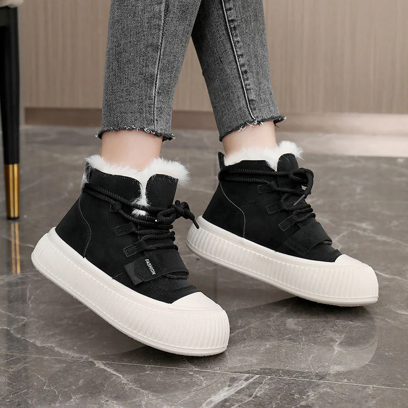 Damen Winterliche High-Top Sneakers mit kuscheligem Innenfutter Heidi Mode - Image 4