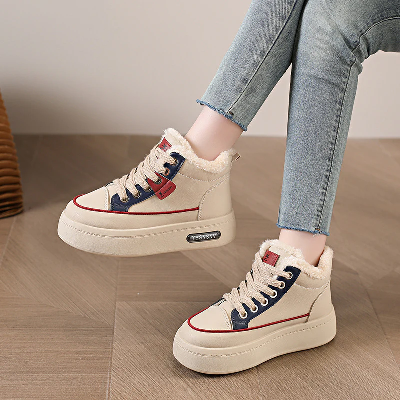 Damen Winterliche High-Top Sneakers mit kuscheligem Innenfutter und dämpfender Sohle Heidi Mode - Image 4