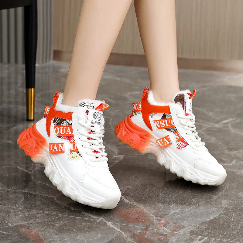 Damen Winterliche High-Top Sneakers mit kuscheligem Innenfutter und modischem Design Heidi Mode - Image 2