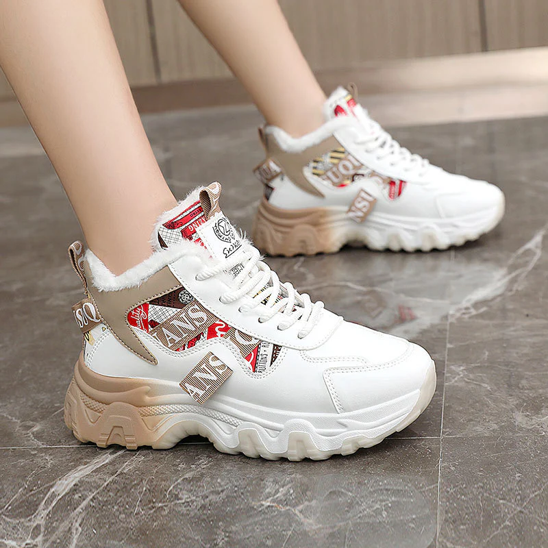 Damen Winterliche High-Top Sneakers mit kuscheligem Innenfutter und modischem Design Heidi Mode - Image 3
