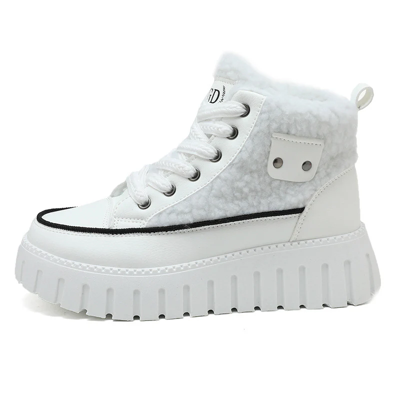 Damen Winterliche High-Top Sneakers mit kuscheligem Innenfutter und modischen Akzenten Heidi Mode - Image 6