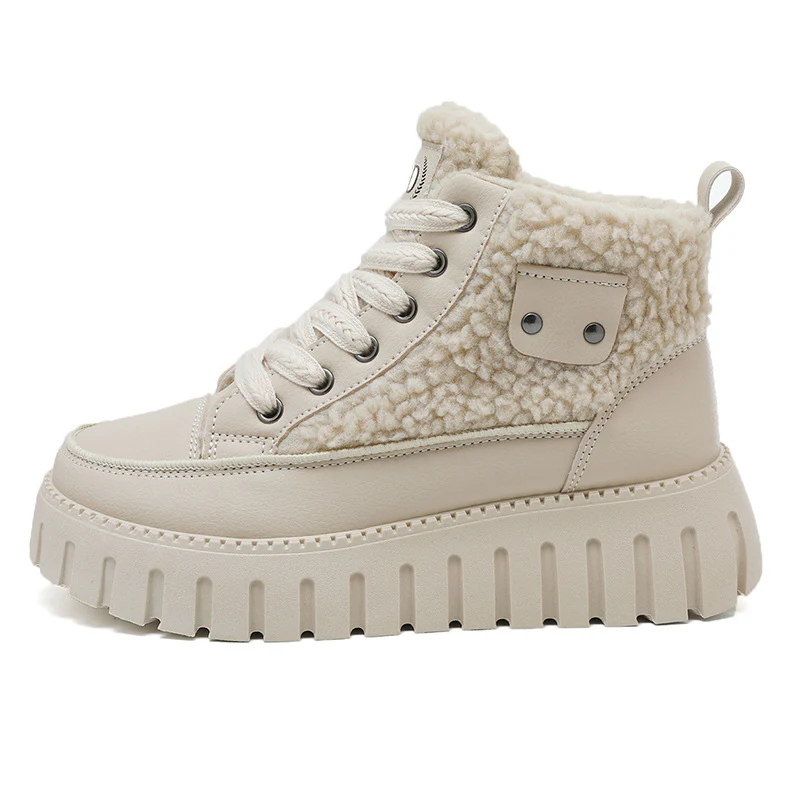 Damen Winterliche High-Top Sneakers mit kuscheligem Innenfutter und modischen Akzenten Heidi Mode - Image 9