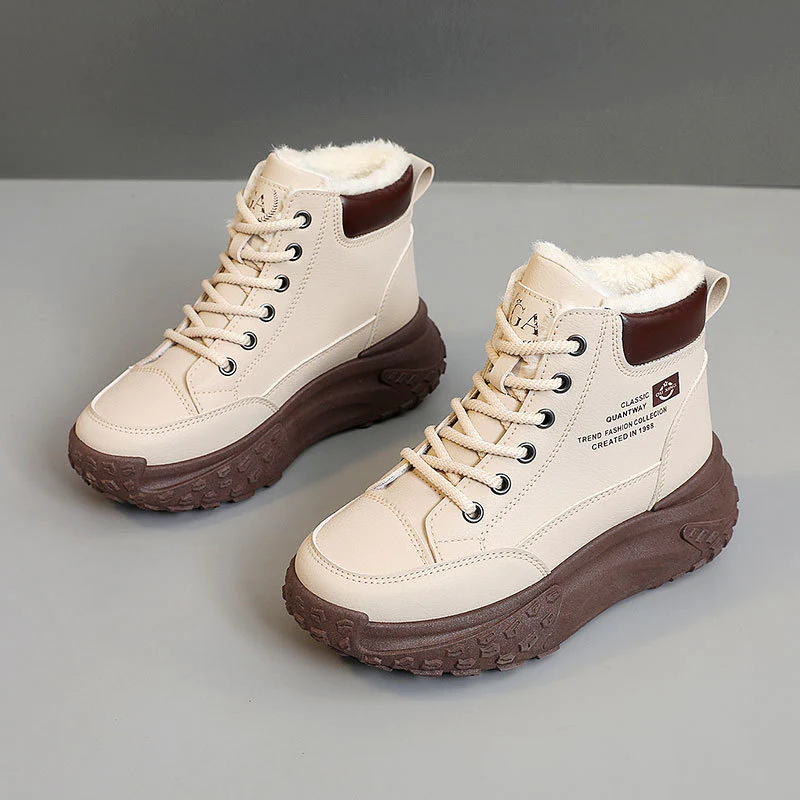Damen Winterliche High-Top Sneakers mit kuscheligem Innenfutter und robustem Laufprofil Heidi Mode - Image 2