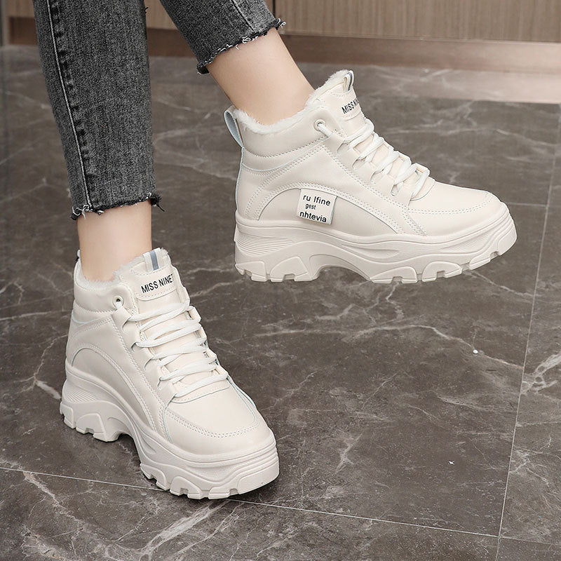 Damen Winterliche High-Top Sneakers mit kuscheligem Innenfutter und rutschfester Sohle Heidi Mode - Image 4