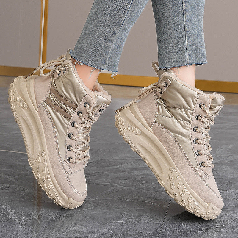 Damen Winterliche High-Top Sneakers mit kuscheligem Innenfutter und rutschfester Sohle Heidi Mode - Image 2
