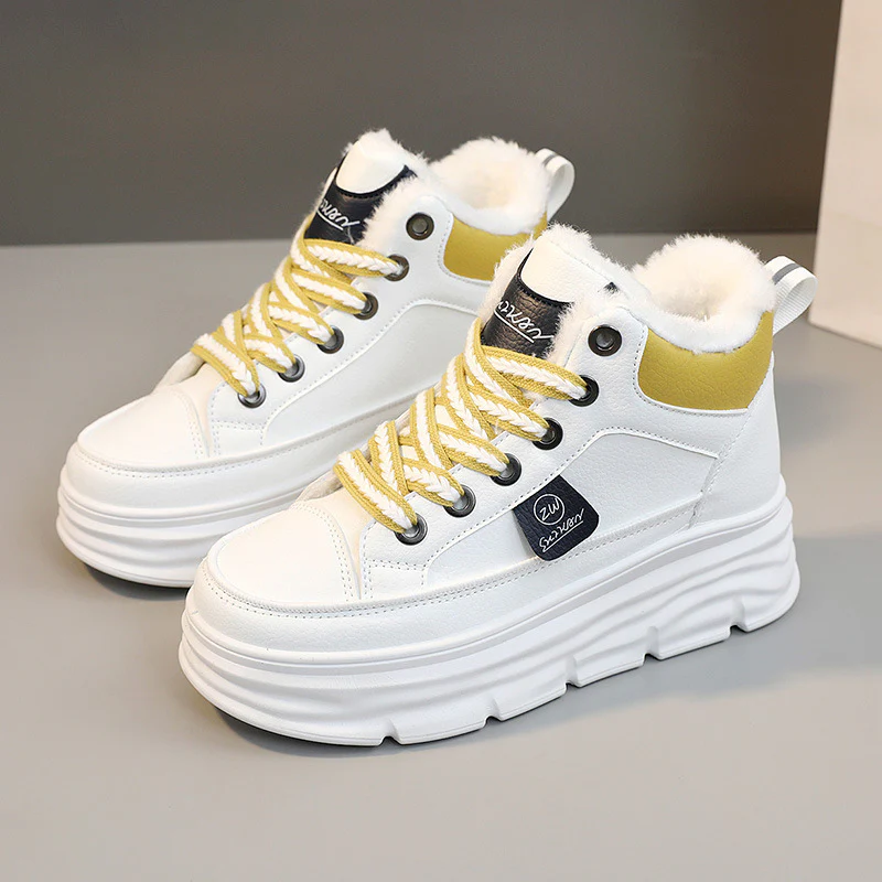 Damen Winterliche High-Top Sneakers mit luxuriösem Fleece-Futter Heidi Mode - Image 2
