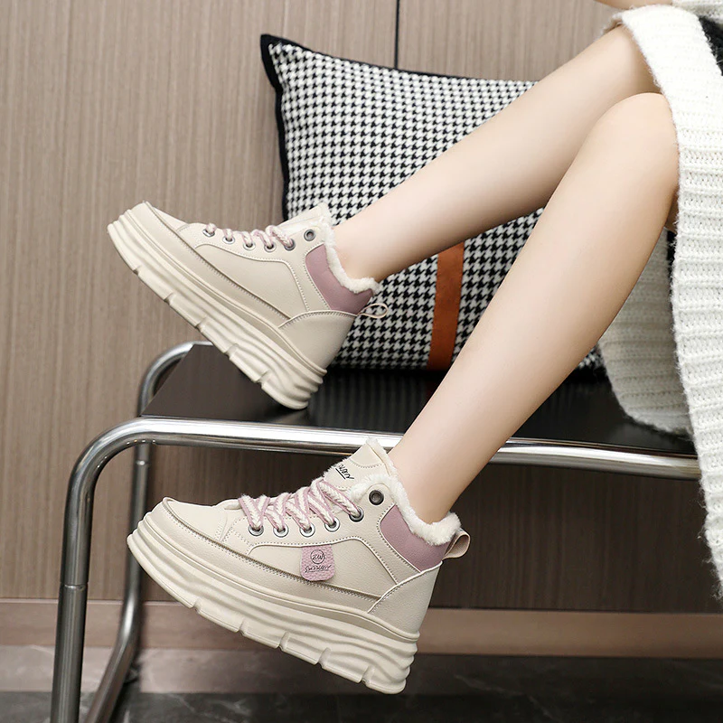 Damen Winterliche High-Top Sneakers mit luxuriösem Fleece-Futter Heidi Mode - Image 3