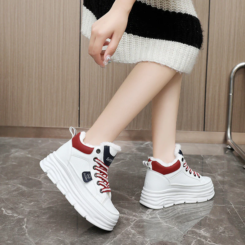 Damen Winterliche High-Top Sneakers mit luxuriösem Fleece-Futter Heidi Mode - Image 4