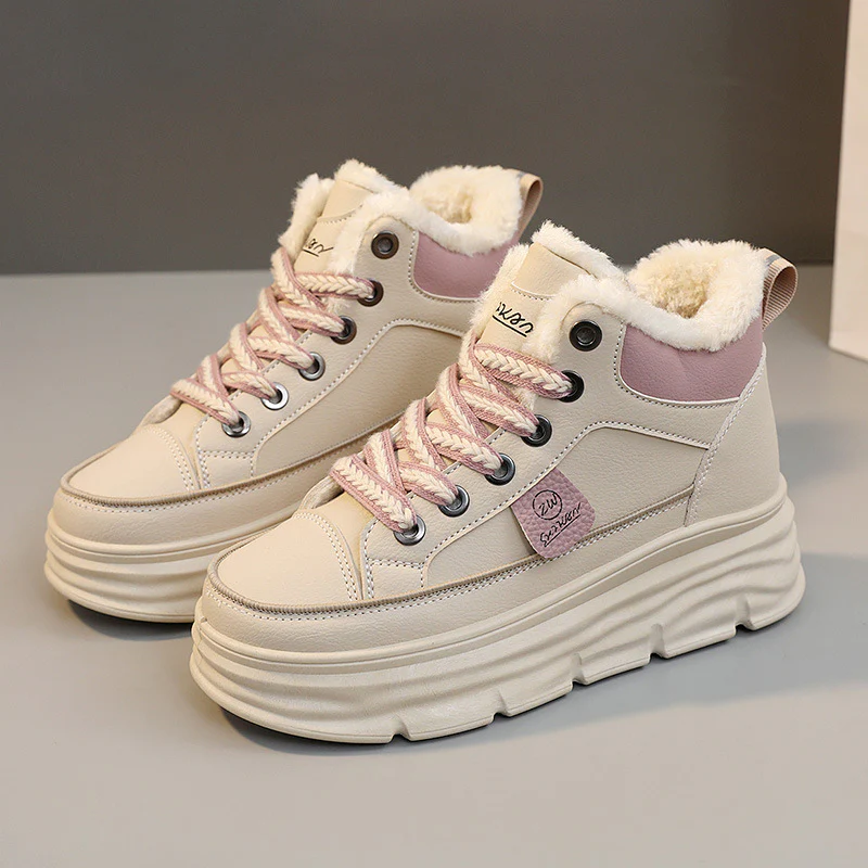 Damen Winterliche High-Top Sneakers mit luxuriösem Fleece-Futter Heidi Mode - Image 7