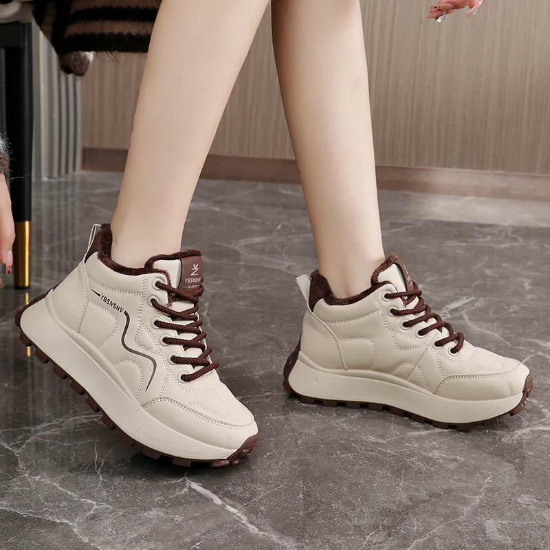 Damen Winterliche High-Top Sneakers mit Wärmeisolierung und rutschfester Sohle Heidi Mode - Image 3