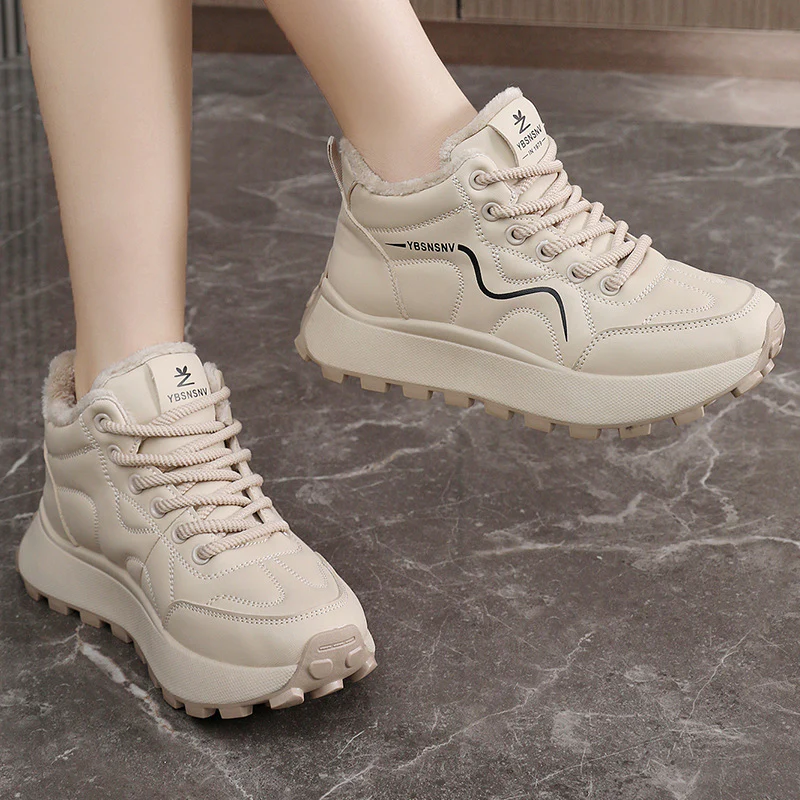 Damen Winterliche High-Top Sneakers mit Wärmeisolierung und rutschfester Sohle Heidi Mode - Image 4