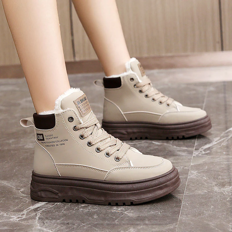 Damen Winterliche High-Top Sneakers mit warmem Innenfutter und rutschfester Sohle Heidi Mode - Image 3