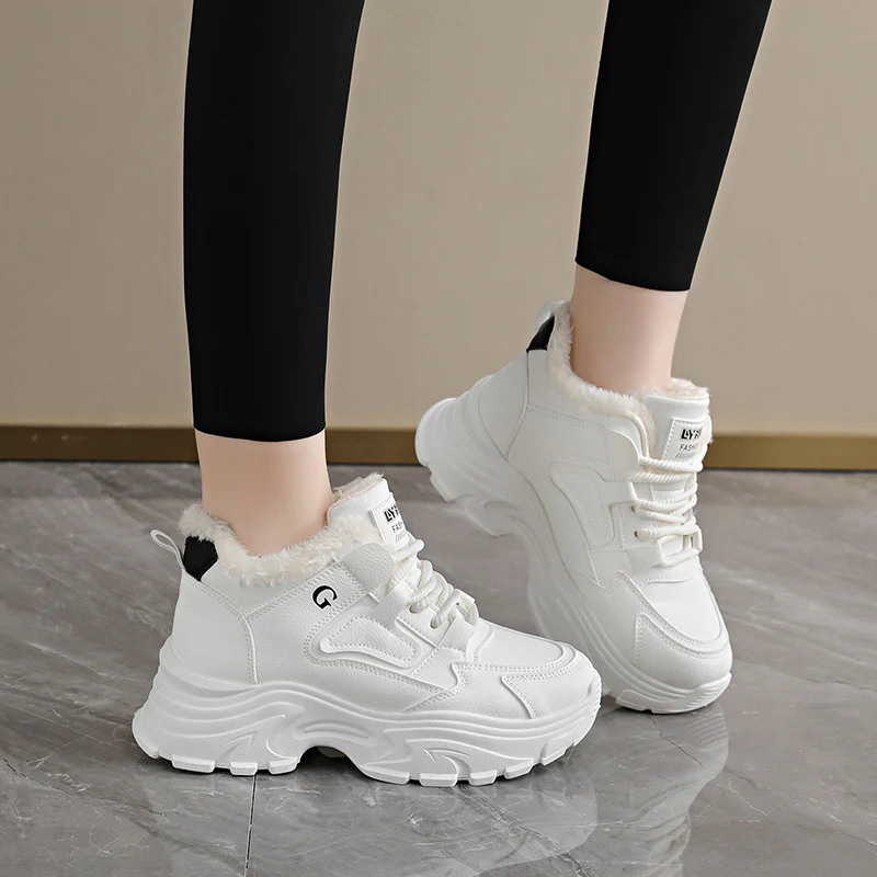 Damen Winterliche High-Top Sneakers mit weichem Fleece-Futter Heidi Mode - Image 4