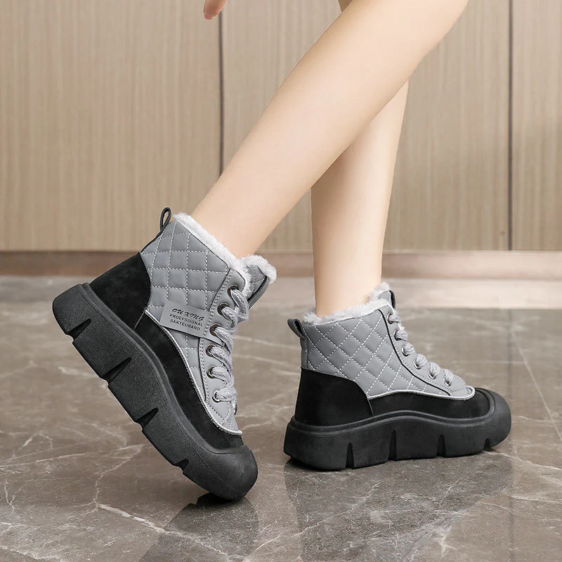 Damen Winterliche High-Top Stiefel mit kuscheligem Innenfutter und rutschfester Sohle Heidi Mode - Image 4